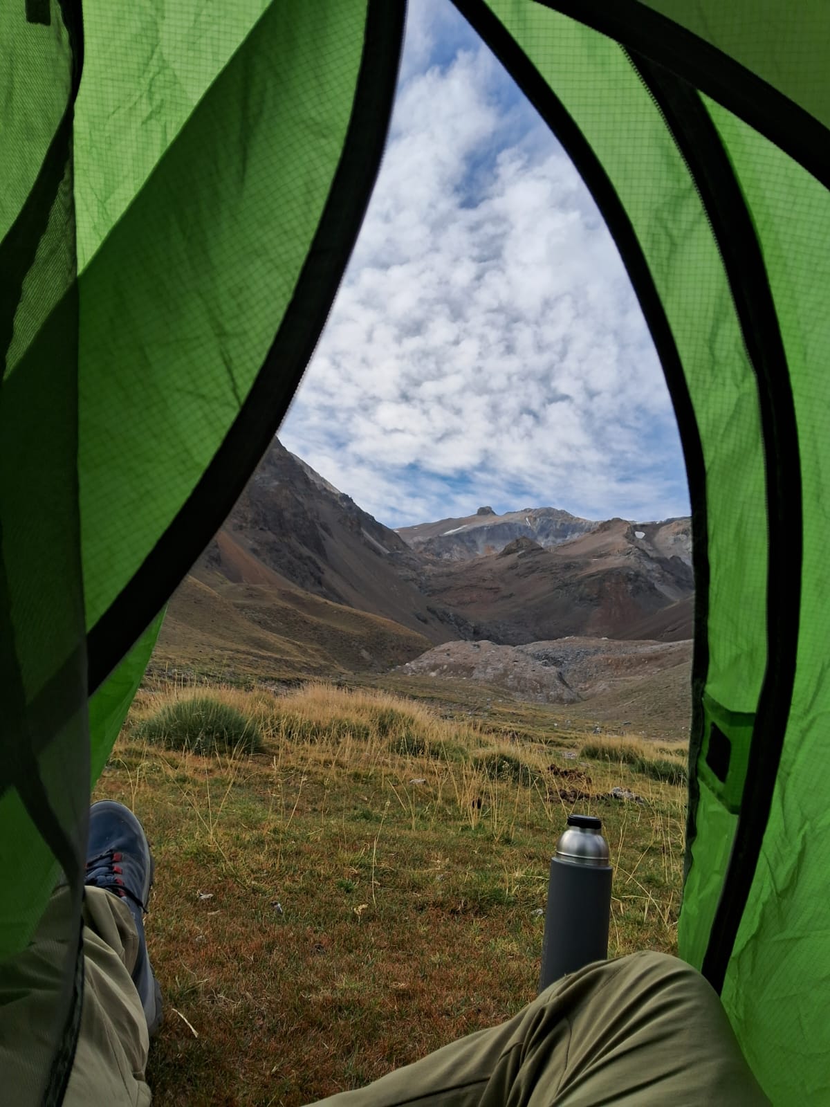 Campamento en los Andes